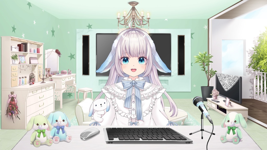 Animal plushie set (Rabbit Ver.)