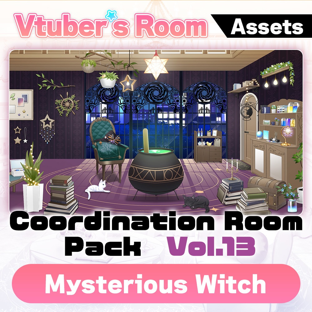 【Vtuber Custom Room】Coordination room pack Vol.13 [Mysterious Witch]
