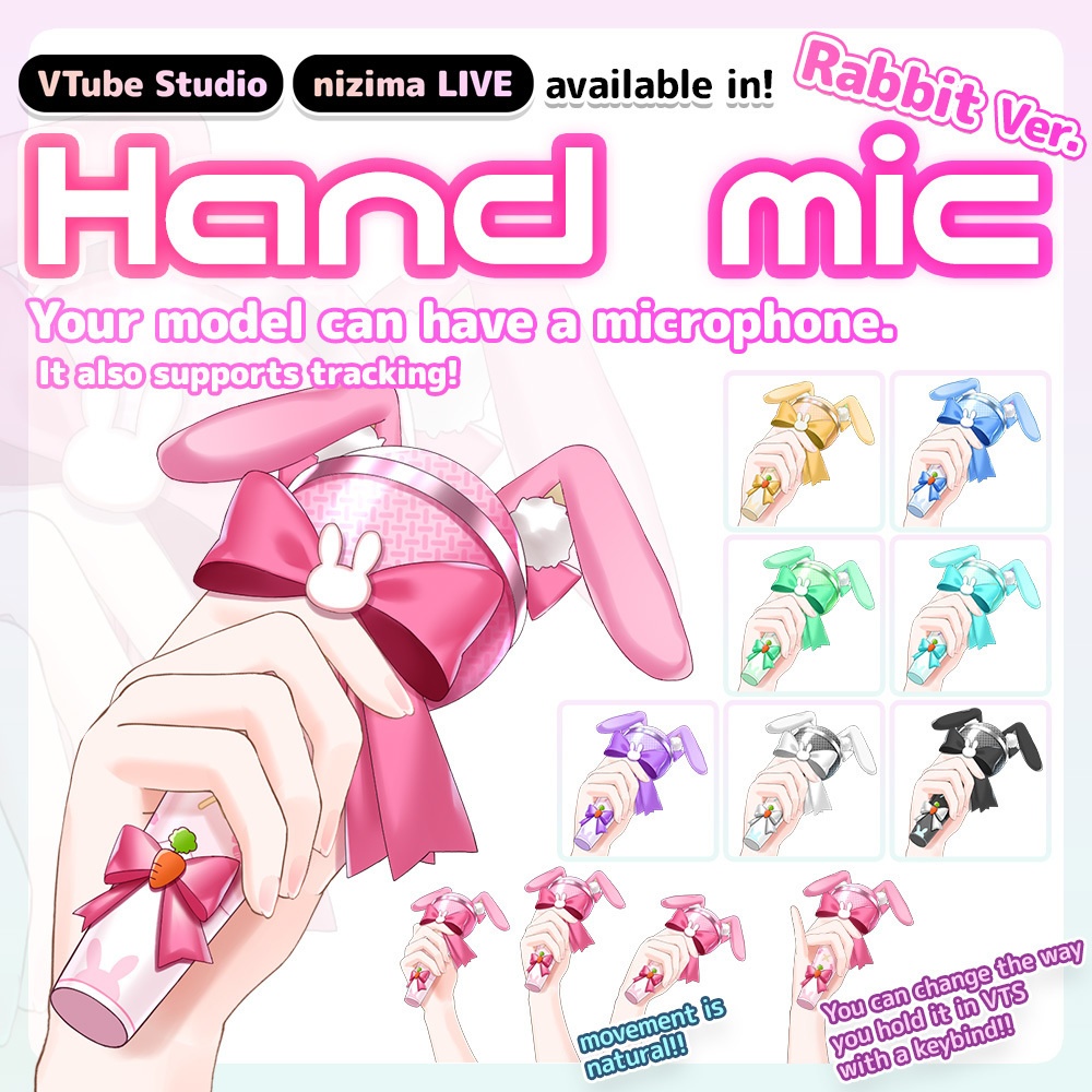 Hand Microphone  [Live2D item for VTS/nizima]