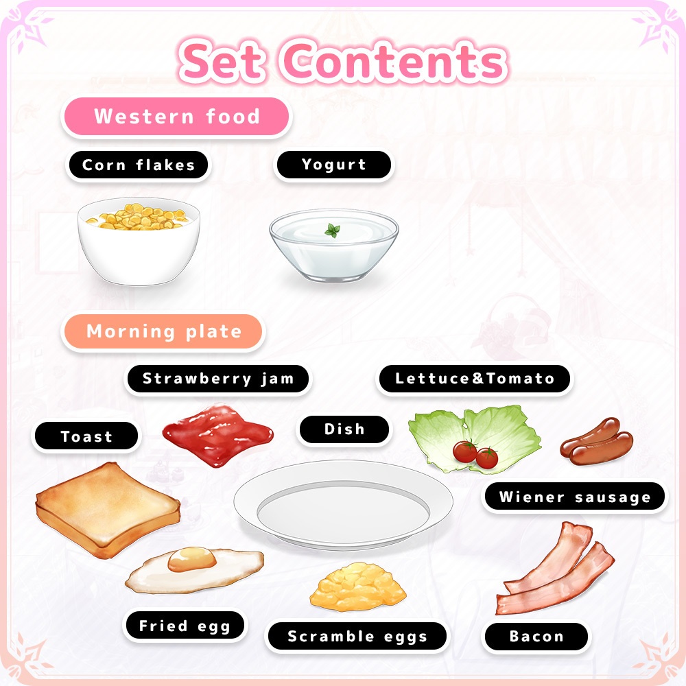 Japanese and Western breakfast Set