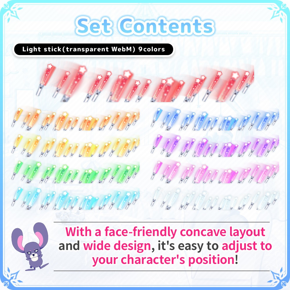 Live concert style light stick set