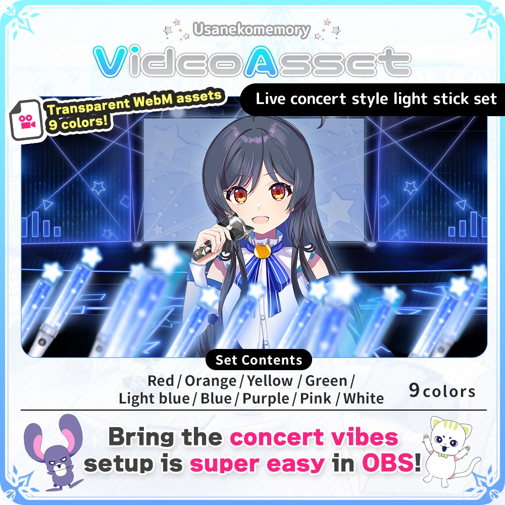 Live concert style light stick set