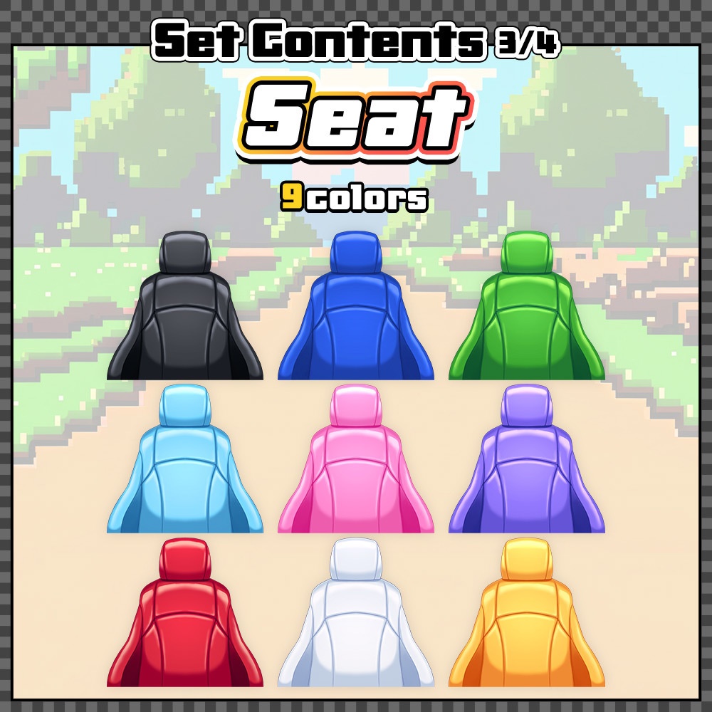 Live2D Animated Racing Stream Asset Set for VTS