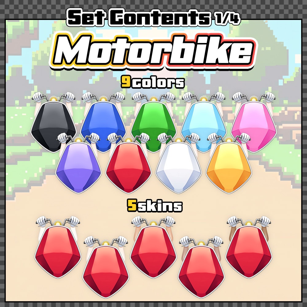 Live2D Animated Racing Stream Asset Set for VTS