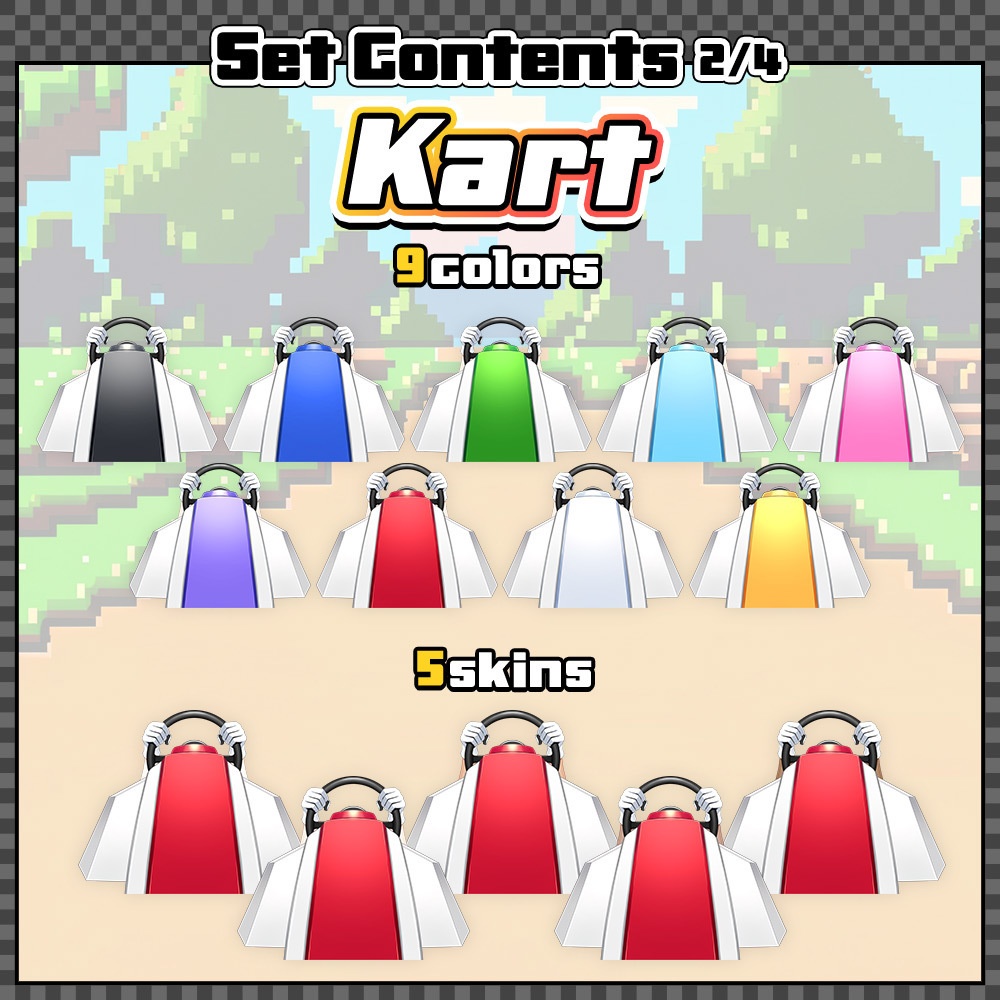 Live2D Animated Racing Stream Asset Set for VTS