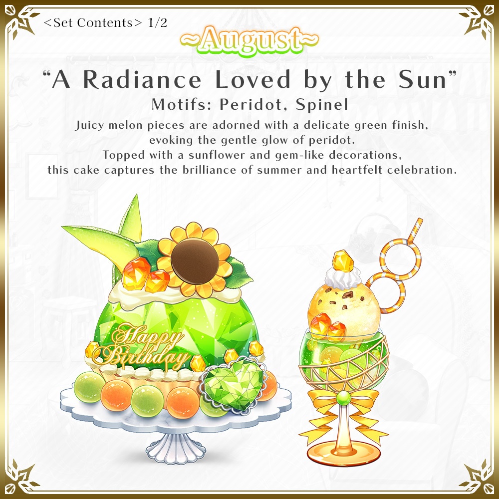 August Birthday Asset Pack – Peridot-Inspired Cake & Decorations
