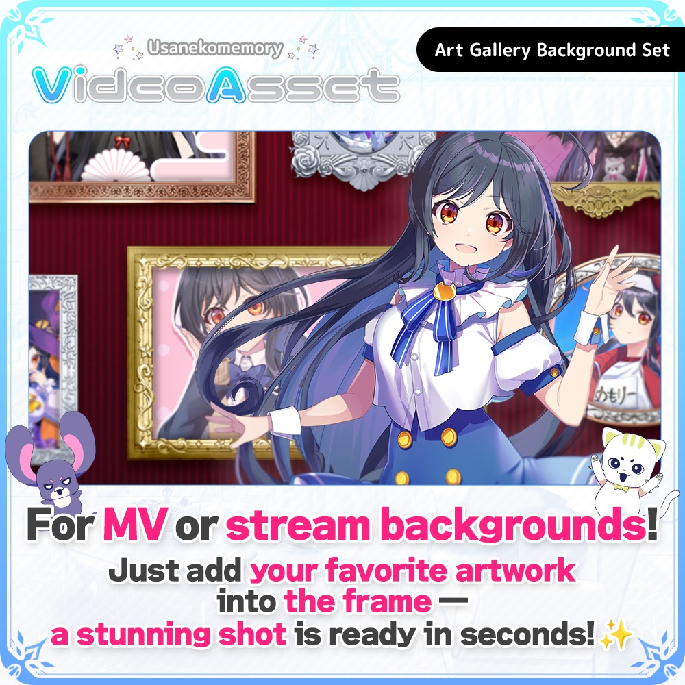 [For VTubers / Video Editors] Art Gallery Background Set[VTuber's Video Asset]