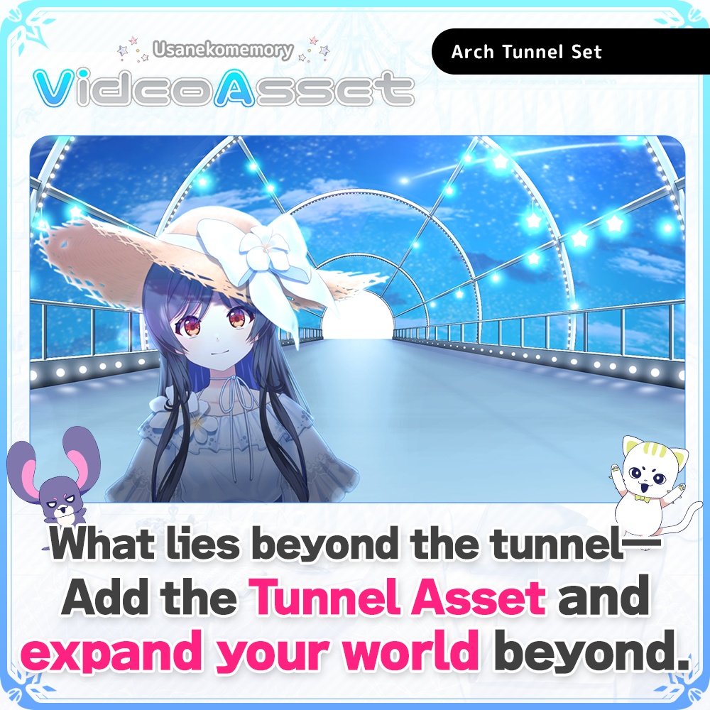 [For VTubers / Video Editors] Arch Tunnel Set [VTuber's Video Asset]