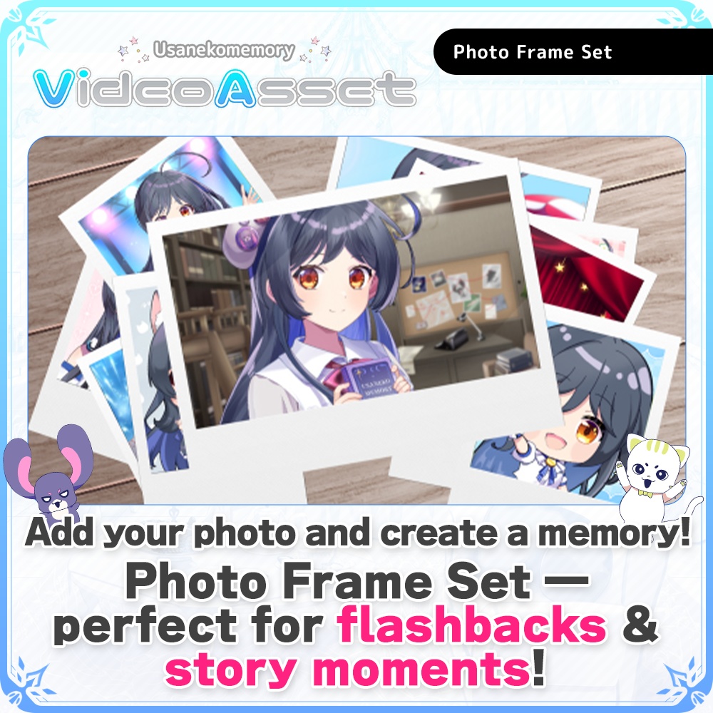 [For VTubers / Video Editors] Photo Frame Set [VTuber's Video Asset]