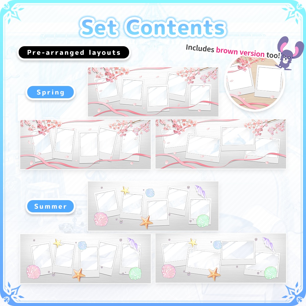 [For VTubers / Video Editors] Photo Frame Set [VTuber's Video Asset ...