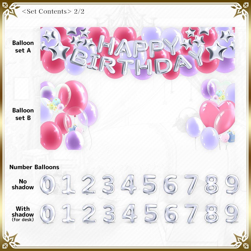 January Birthday Asset Pack – Garnet-Inspired Cake & Decorations