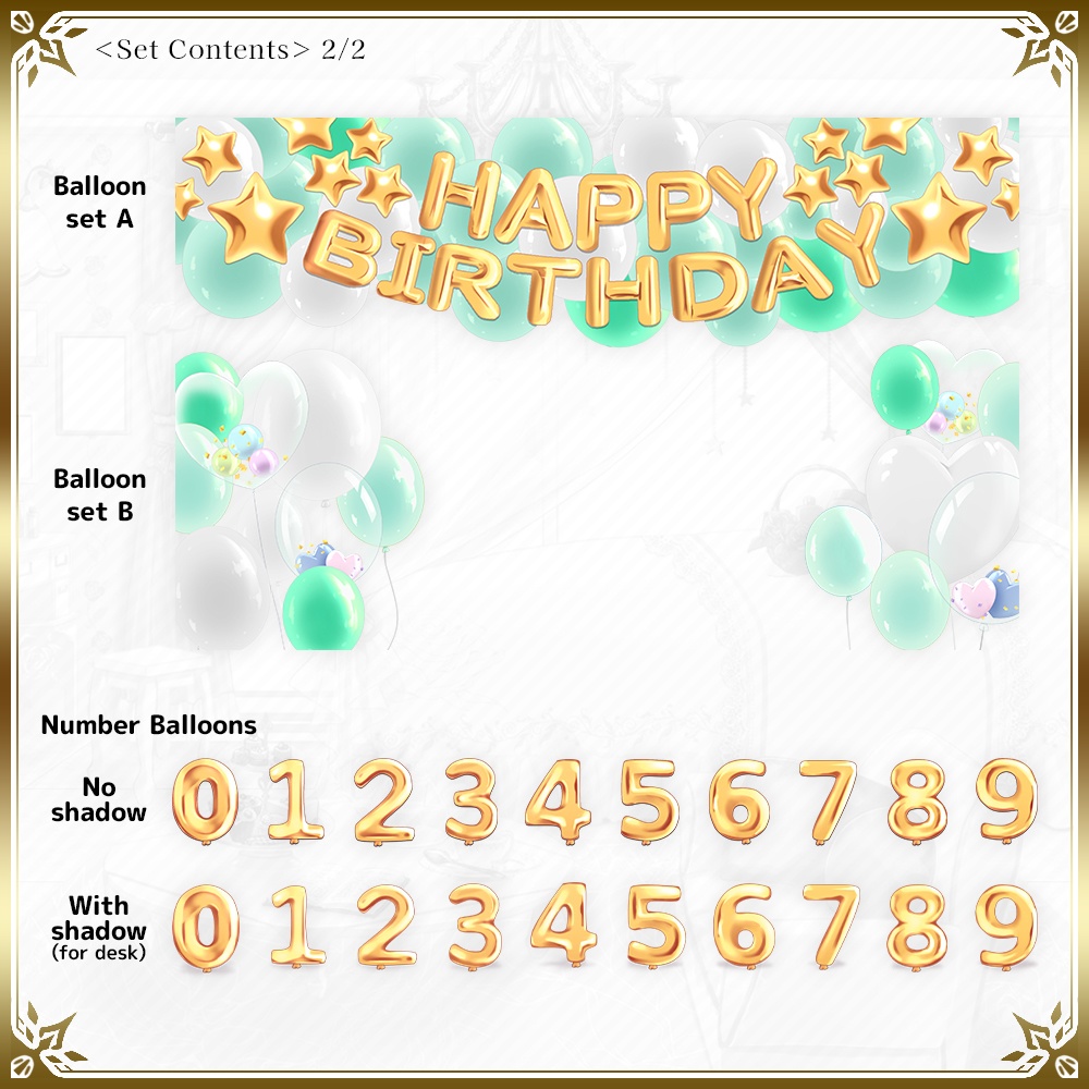 May Birthday Asset Pack – Emerald-Inspired Cake & Decorations