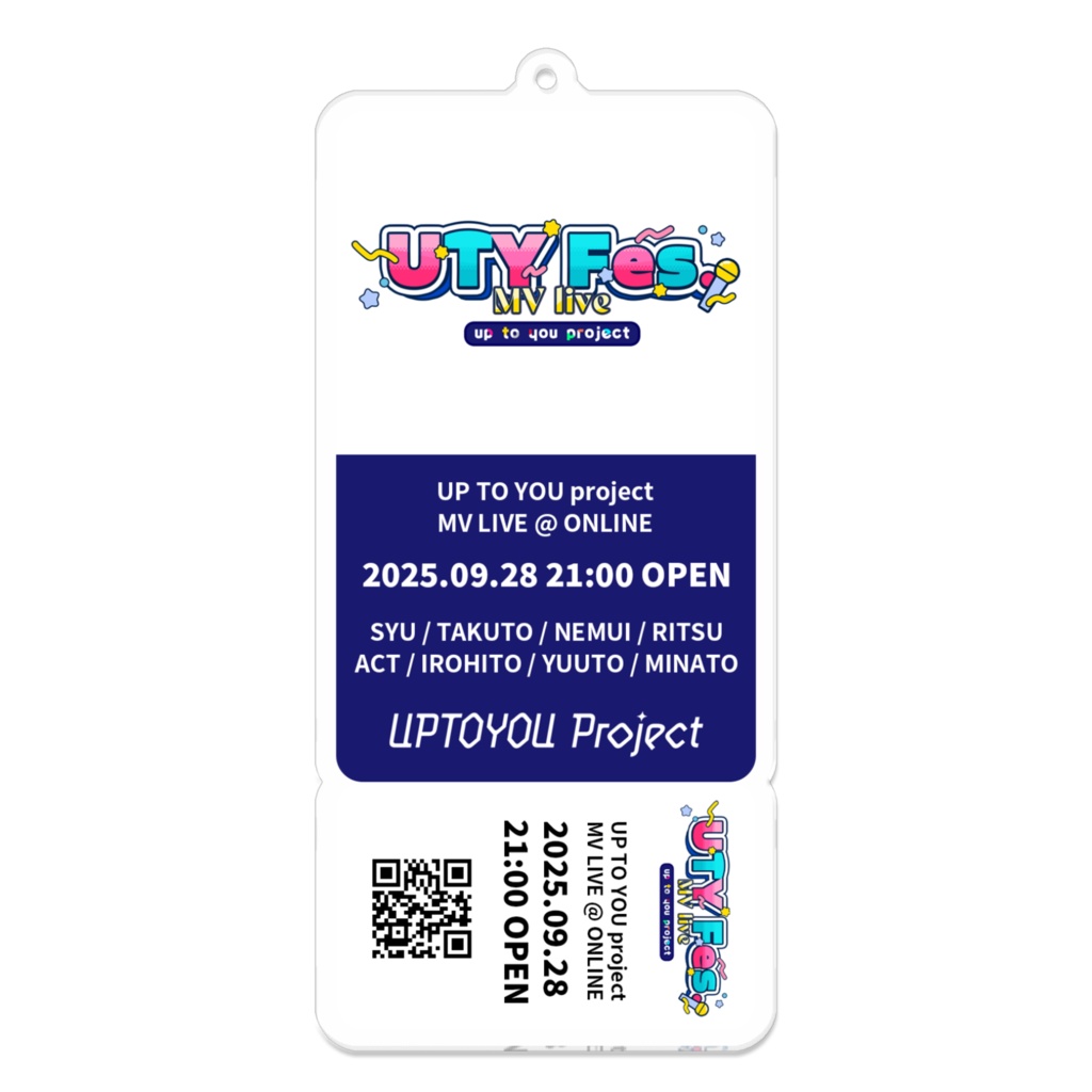 【UTY Fes.】チケット風アクリルキーホルダー「藍衣タクト」