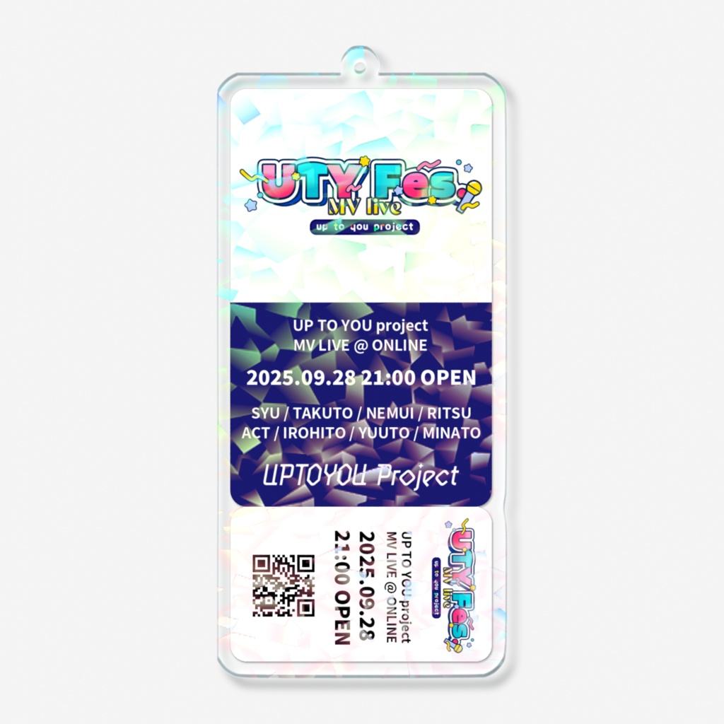 【UTY Fes.】チケット風ホログラムアクリルキーホルダー「藍衣タクト」
