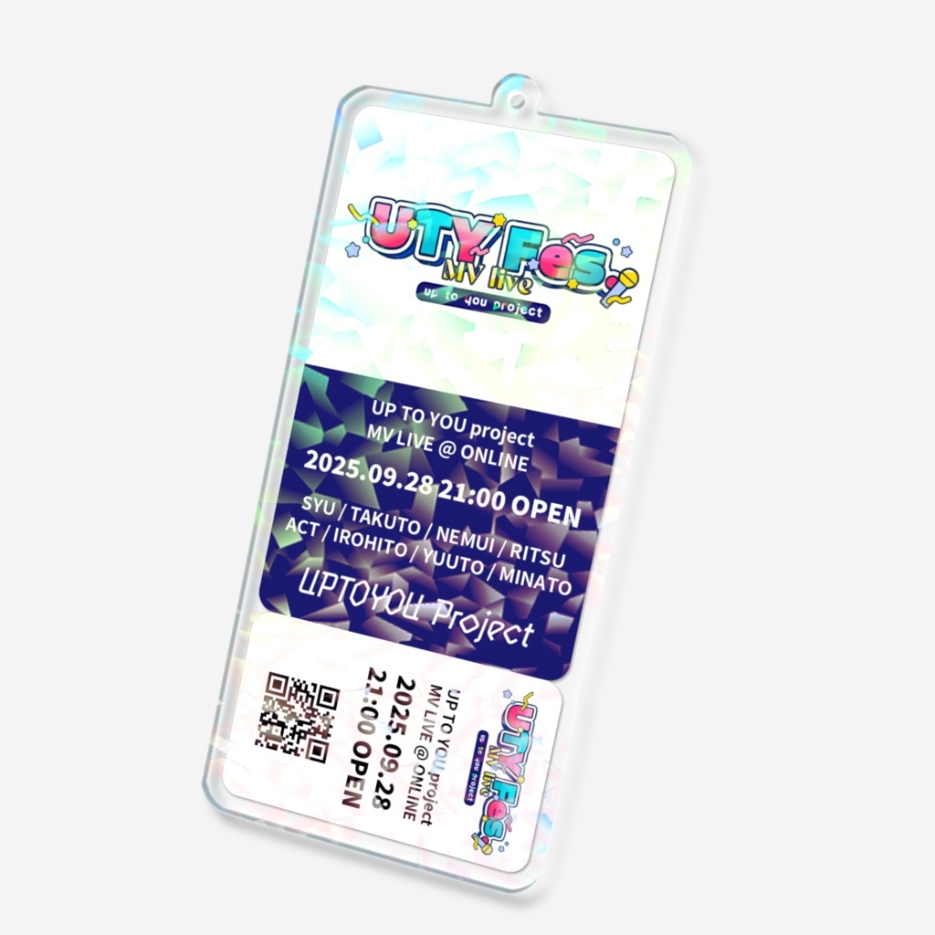 【UTY Fes.】チケット風ホログラムアクリルキーホルダー「藍衣タクト」