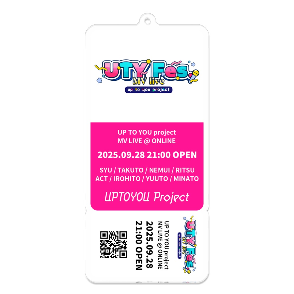 【UTY Fes.】チケット風アクリルキーホルダー「明狸柊」