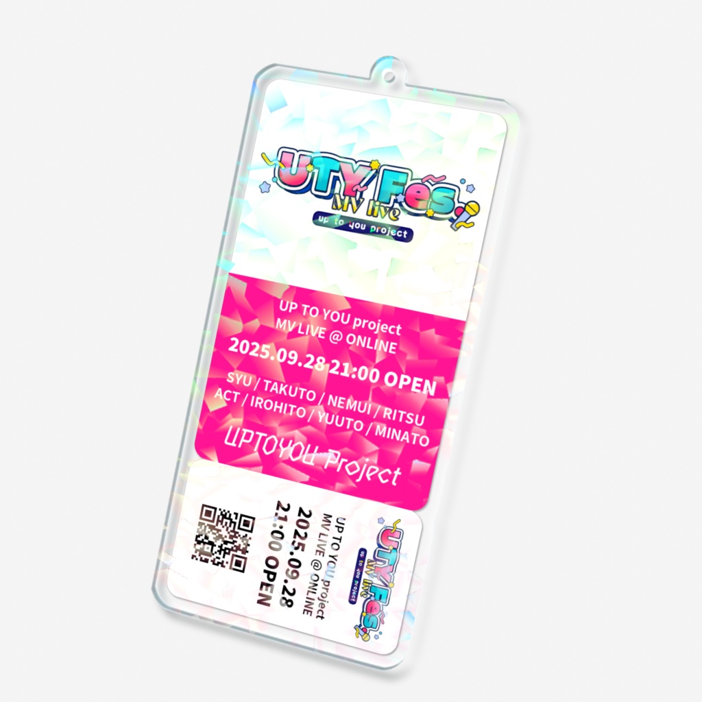 【UTY Fes.】チケット風ホログラムアクリルキーホルダー「明狸柊」