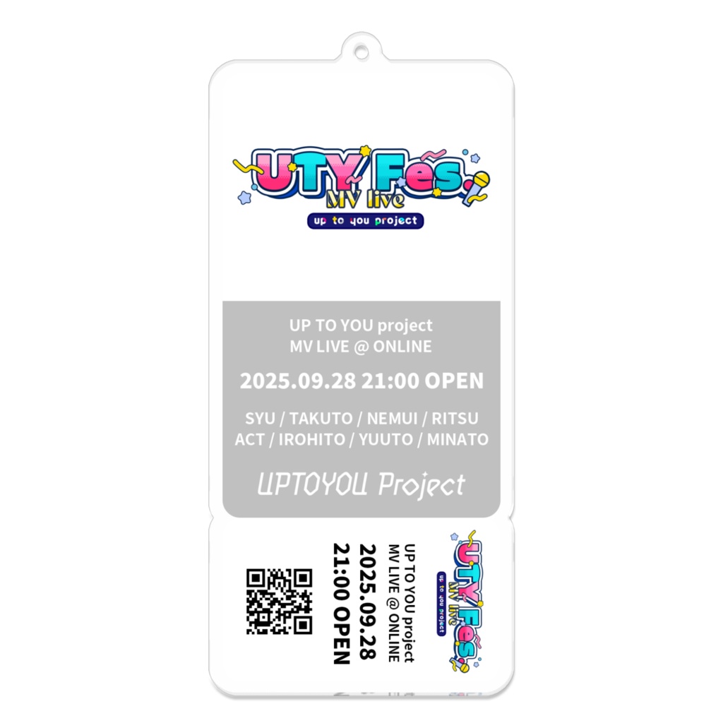 【UTY Fes.】チケット風アクリルキーホルダー「直枝律」