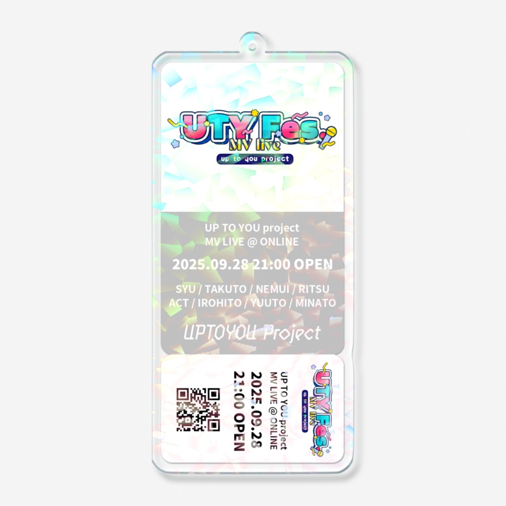【UTY Fes.】チケット風ホログラムアクリルキーホルダー「直枝律」