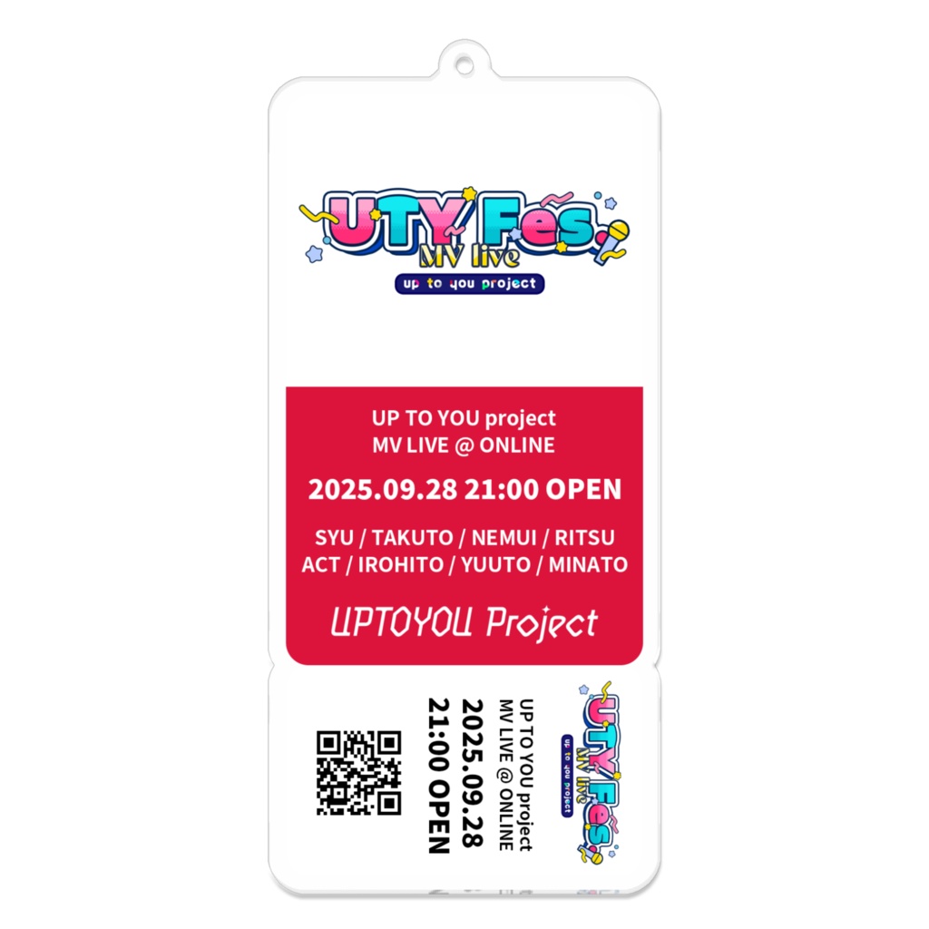 【UTY Fes.】チケット風アクリルキーホルダー「言代アクト」