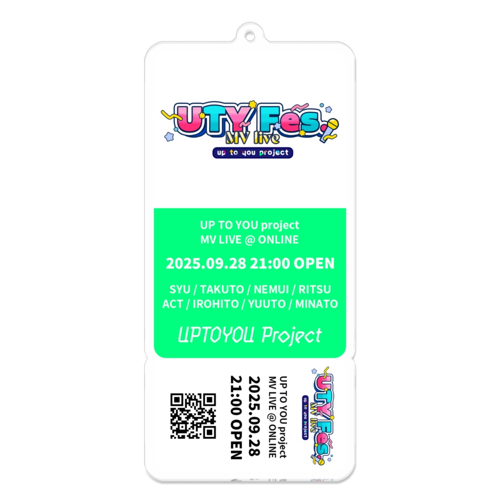 【UTY Fes.】チケット風アクリルキーホルダー「猫狸色人」