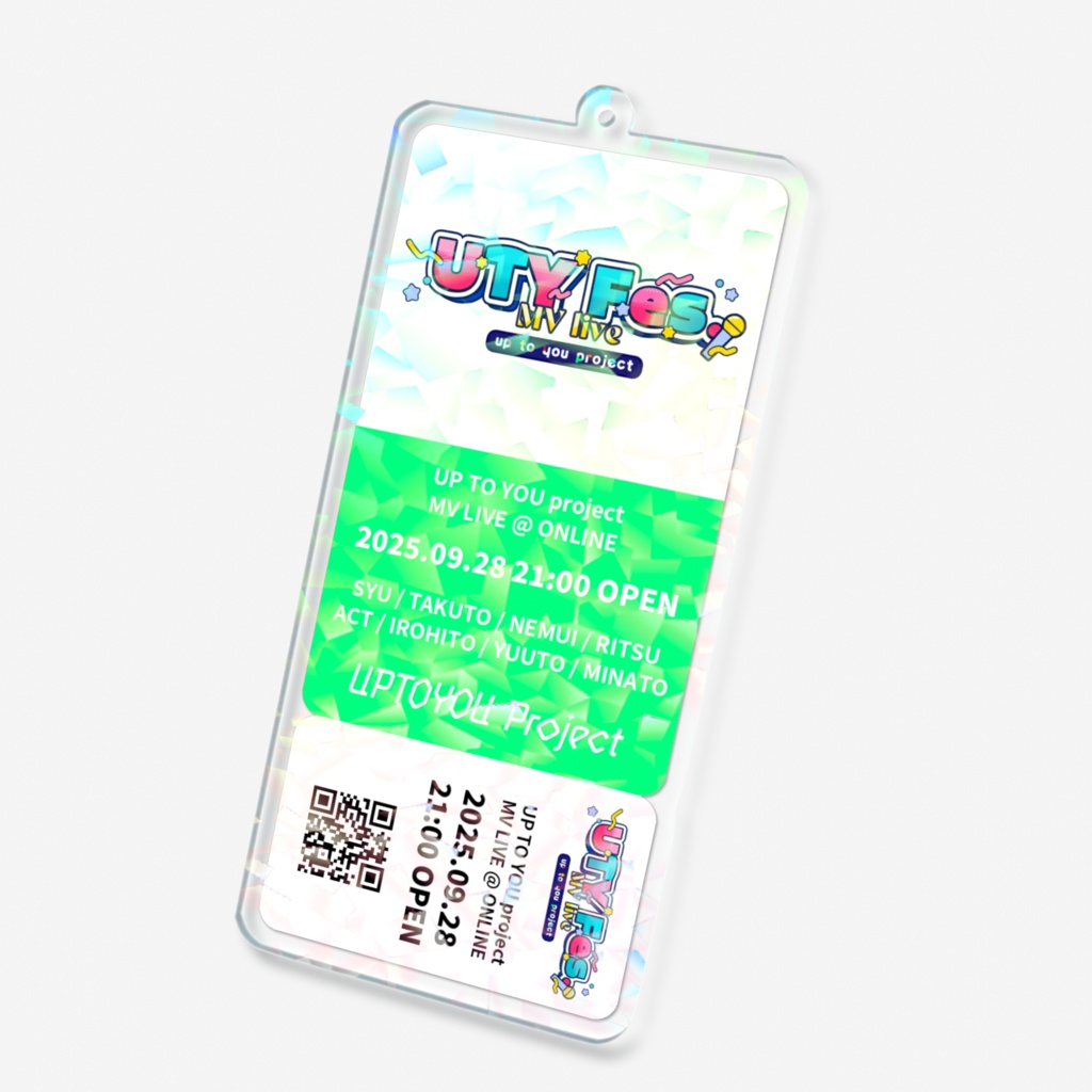 【UTY Fes.】チケット風ホログラムアクリルキーホルダー「猫狸色人」