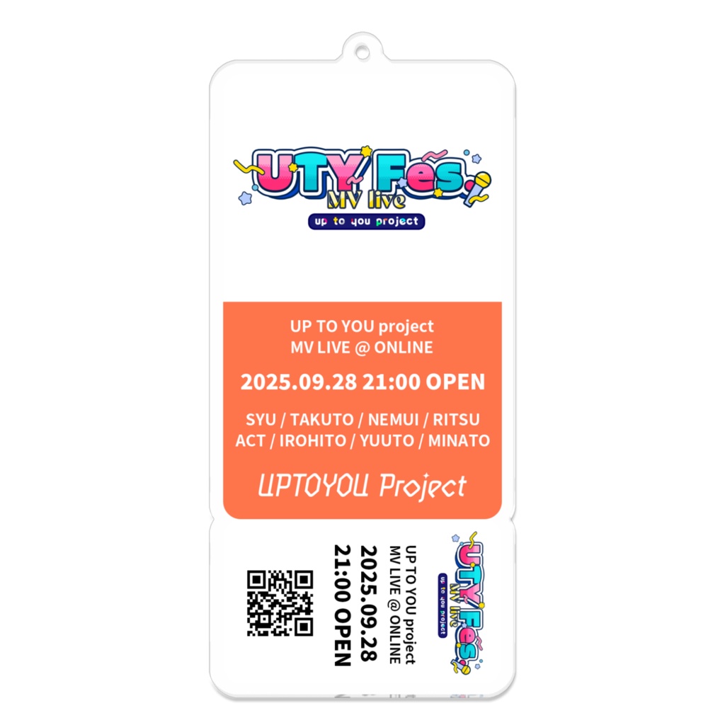 【UTY Fes.】チケット風アクリルキーホルダー「犬影勇燈」