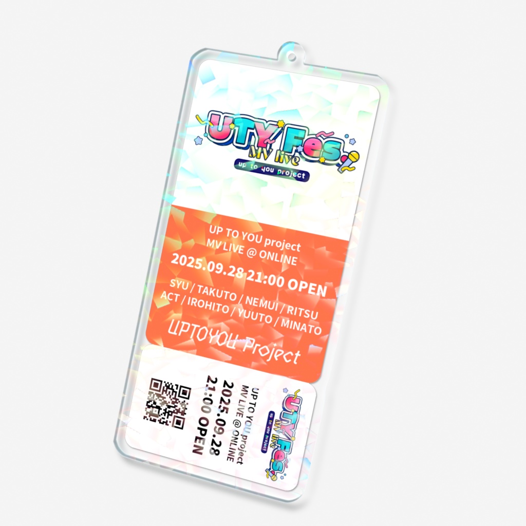 【UTY Fes.】チケット風ホログラムアクリルキーホルダー「犬影勇燈」