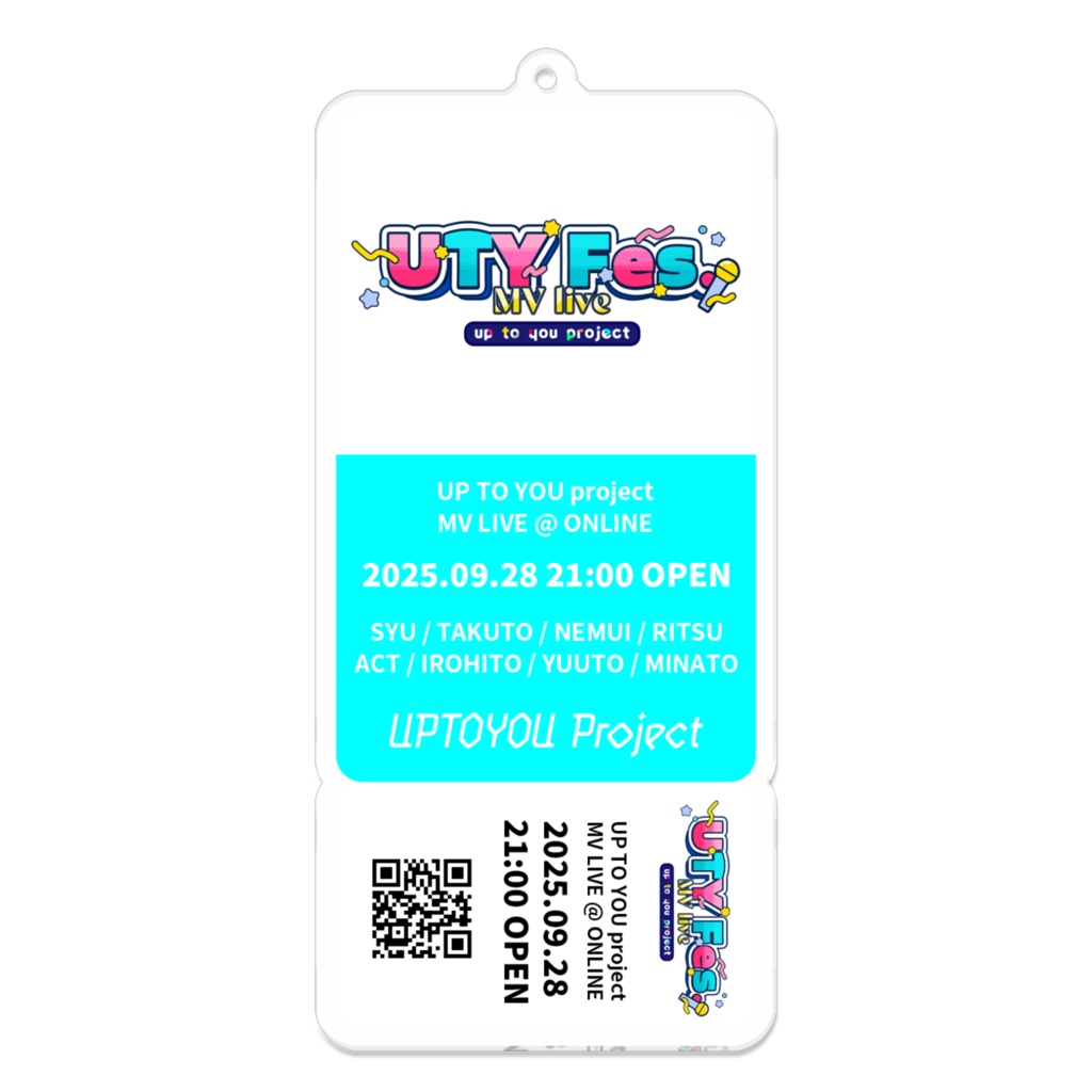 【UTY Fes.】チケット風アクリルキーホルダー「氷織みなと」