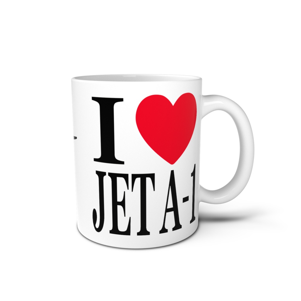 航空燃料マグカップ（アイ・ラブ・JETA-1）