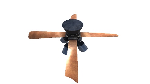 シーリングファンライトの3Dモデル