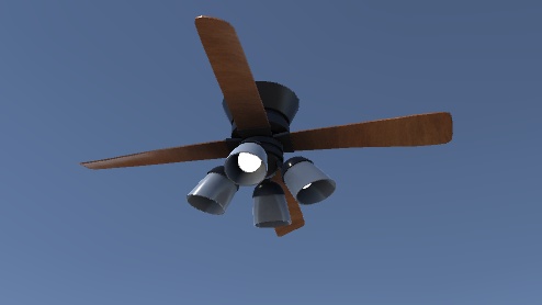 シーリングファンライトの3Dモデル