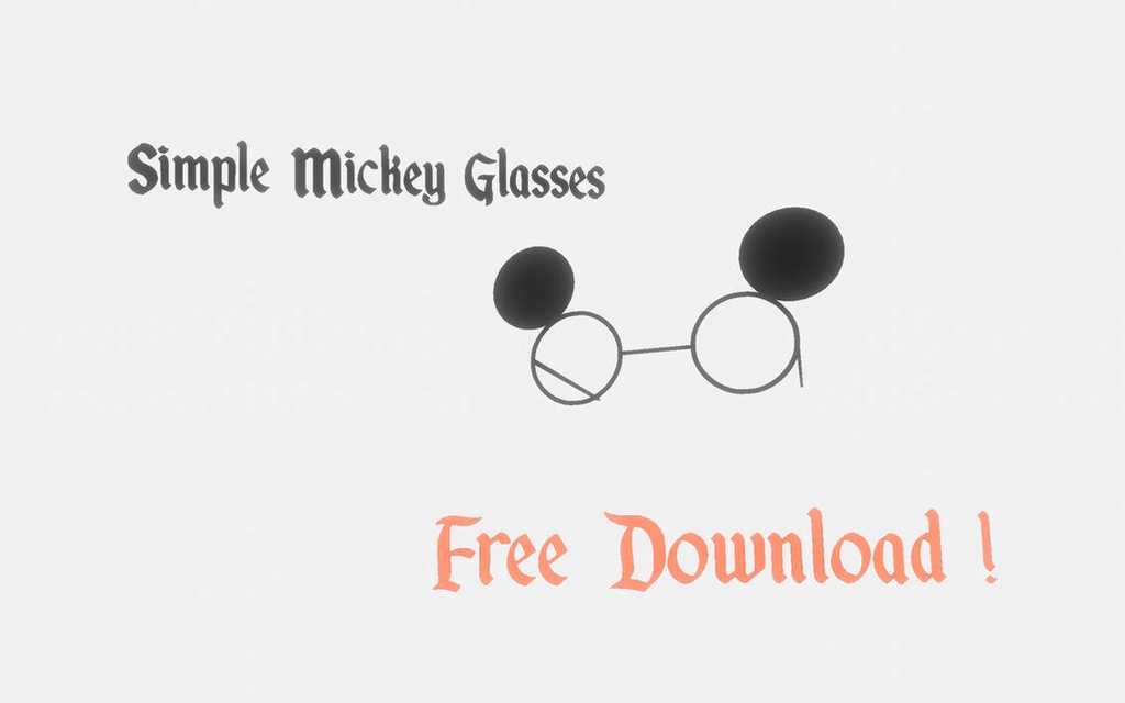Simple Mickey Glasses (VRChat, Blender, MMD, SFM)