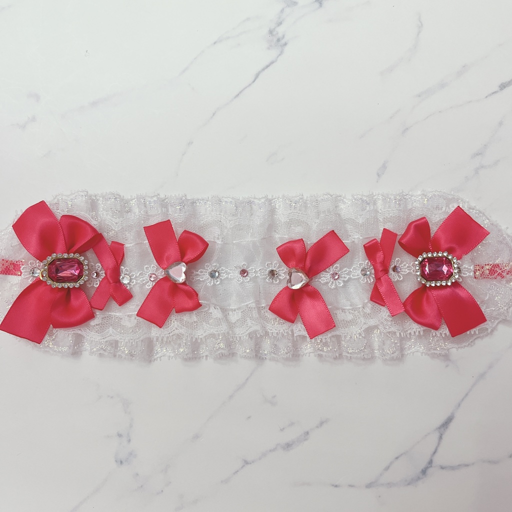 20cmぬい用 ヘッドドレス ビビットピンク(エスター)