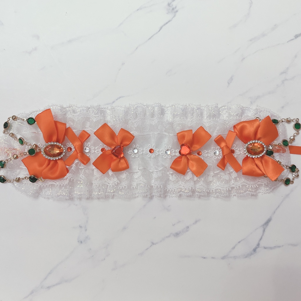 20cmぬい用ヘッドドレス オレンジ(エンテン)