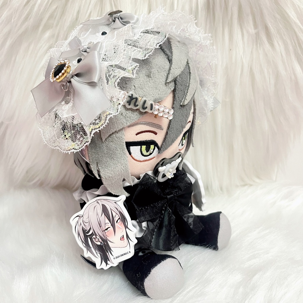 20cmぬい用ヘッドドレス シルバー(レイ)