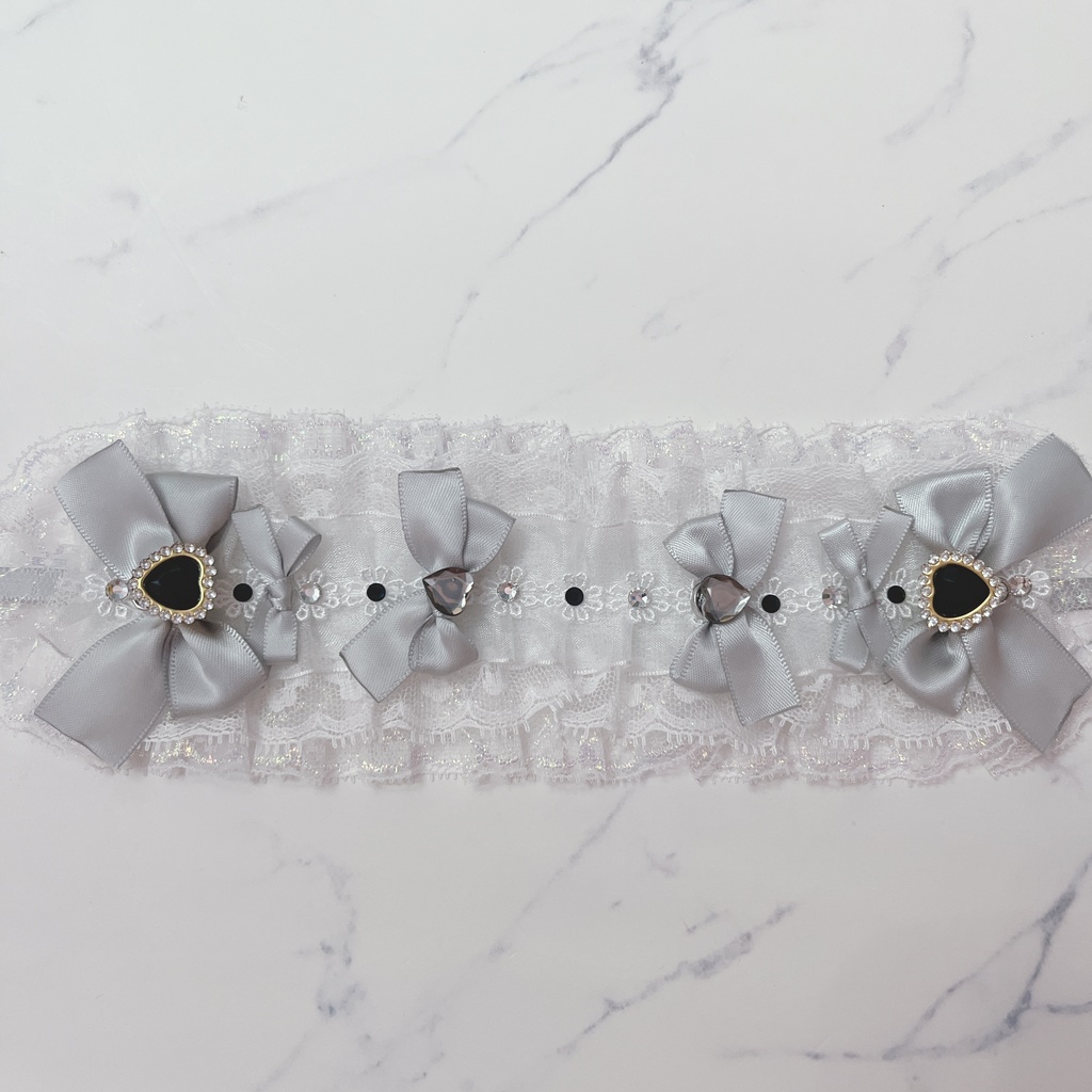 20cmぬい用ヘッドドレス シルバー(レイ)