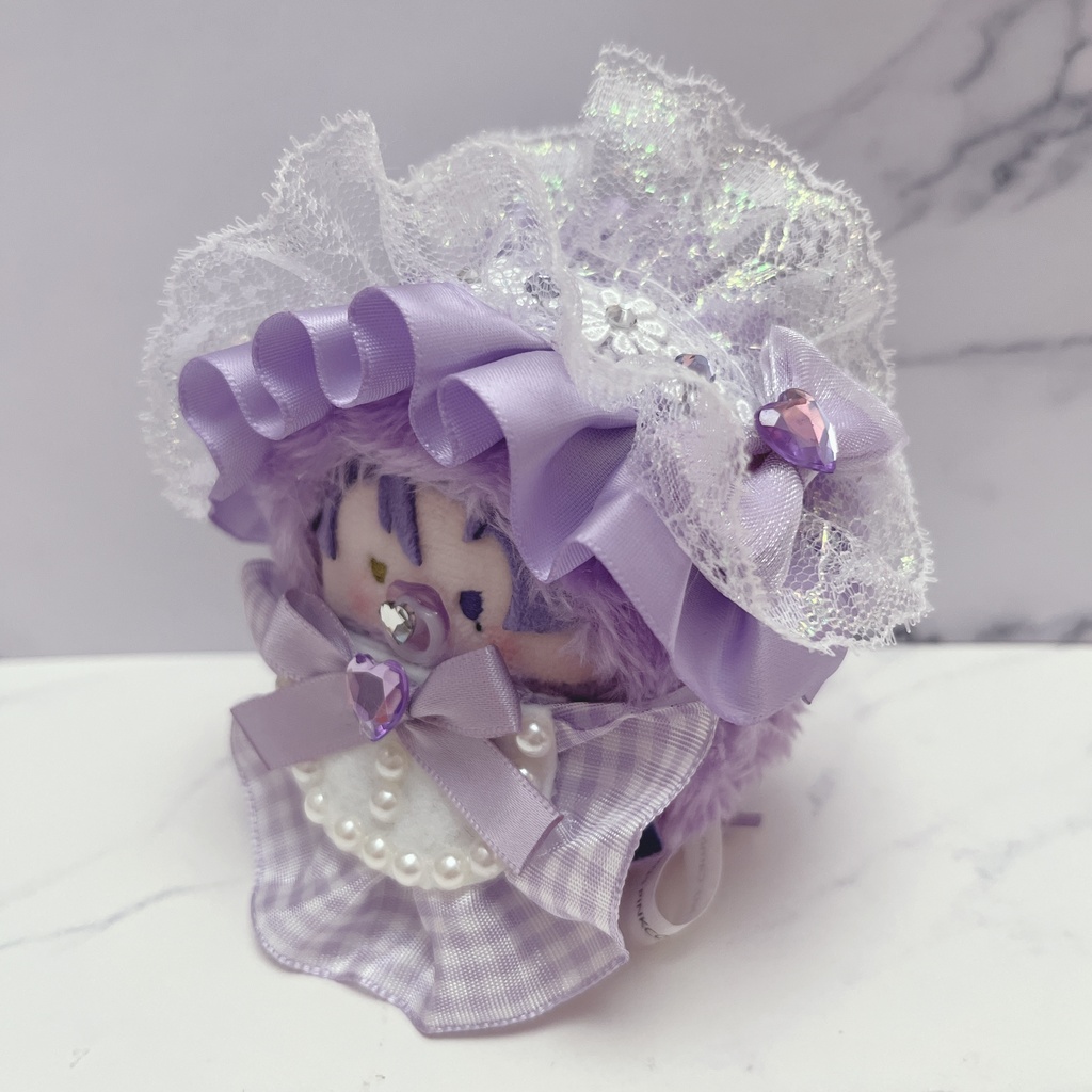 くるみたぴぬい用 アクセサリー3点セット(ヘッドドレス、おしゃぶり、スタイ)