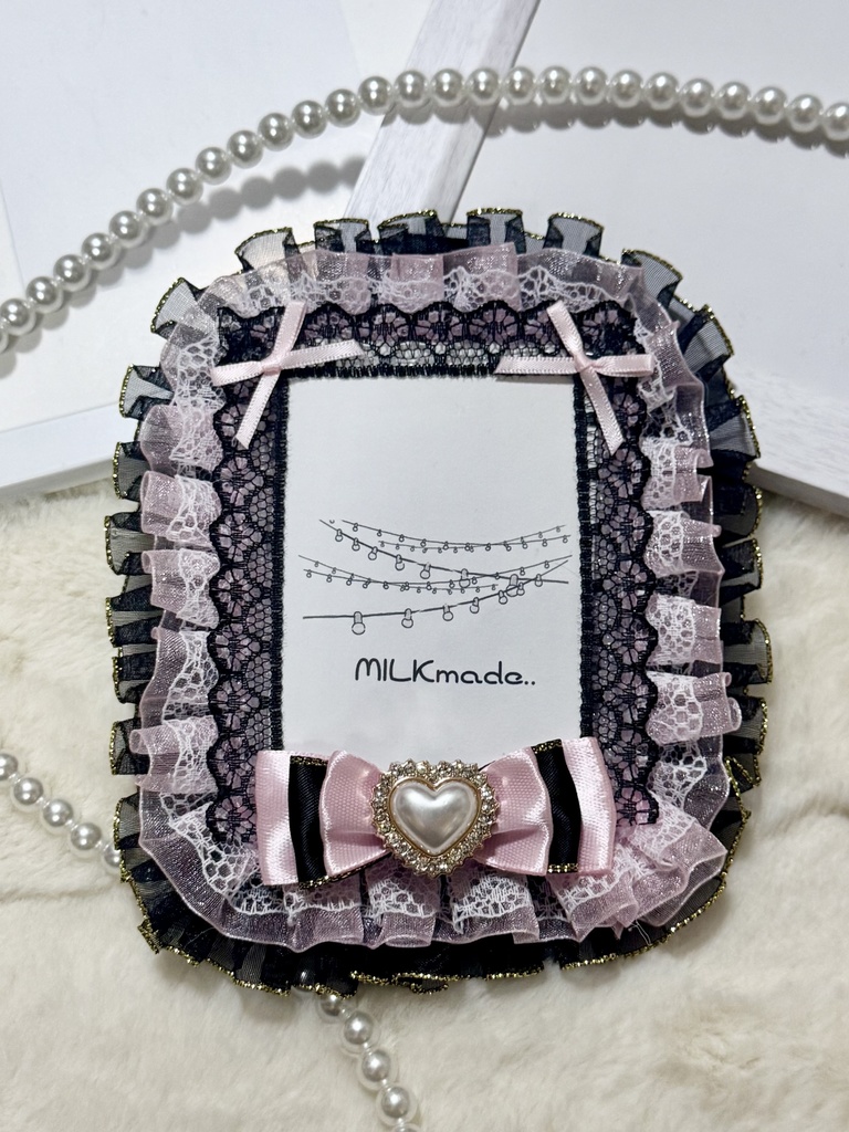 チェキケース トレカケース ピンクリボン 推し活