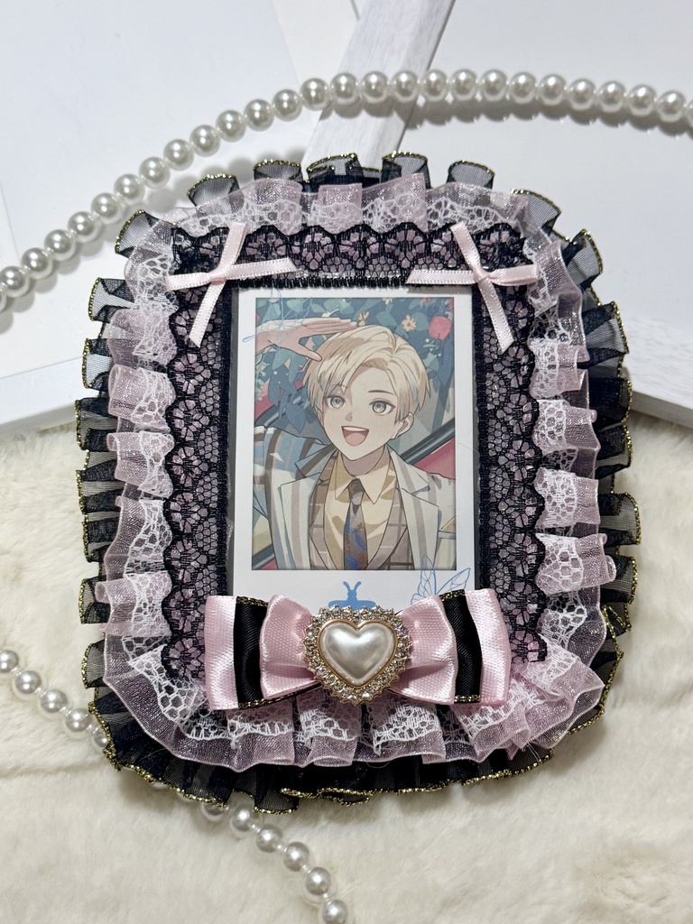 チェキケース トレカケース ピンクリボン 推し活