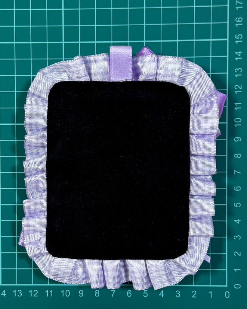 デコケース パープル チェック 春向け 推し活