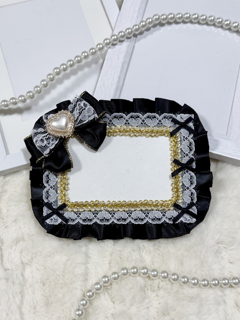 硬質ケース デコケース ブラック ホワイト 横 推し活