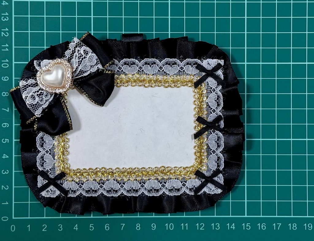 硬質ケース デコケース ブラック ホワイト 横 推し活