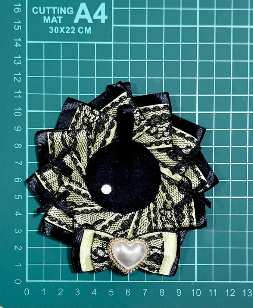 ロゼット 痛バッグ イエロー ブラック レース 推し活