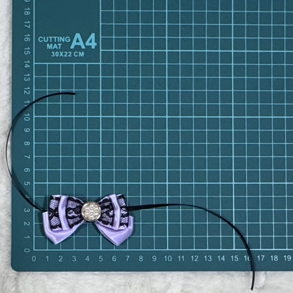 10cmぬいぐるみ用 リボンチョーカー パープル