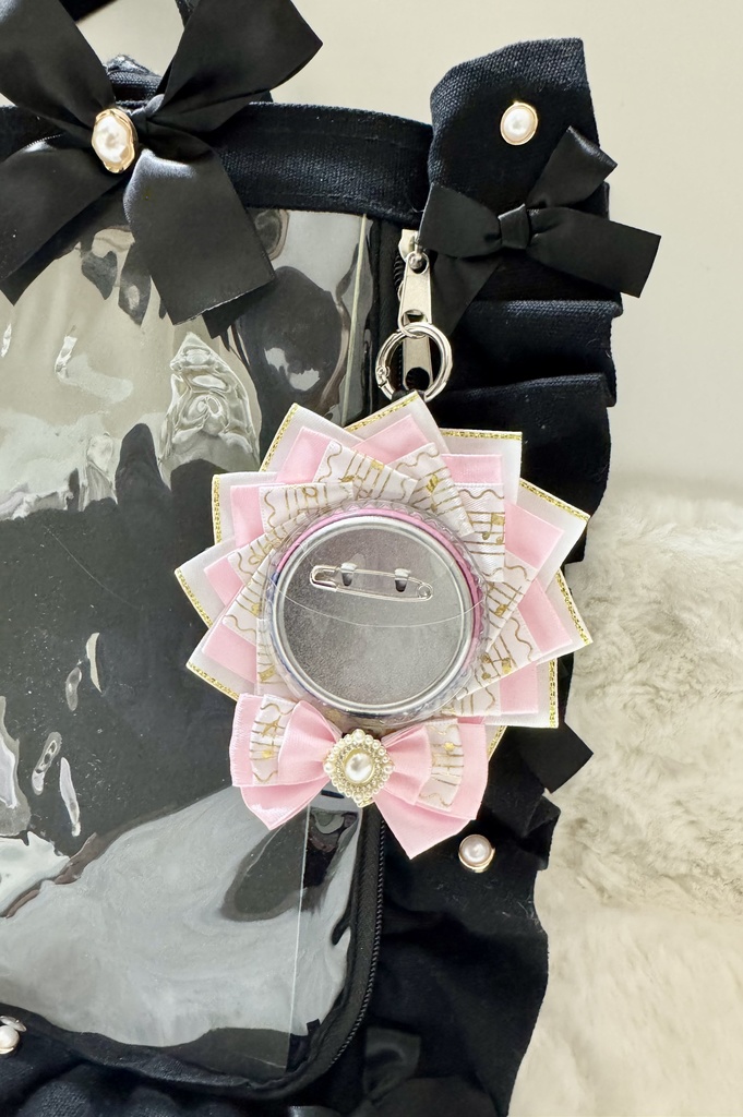 ロゼット 痛ロゼット ピンク ホワイト 音符