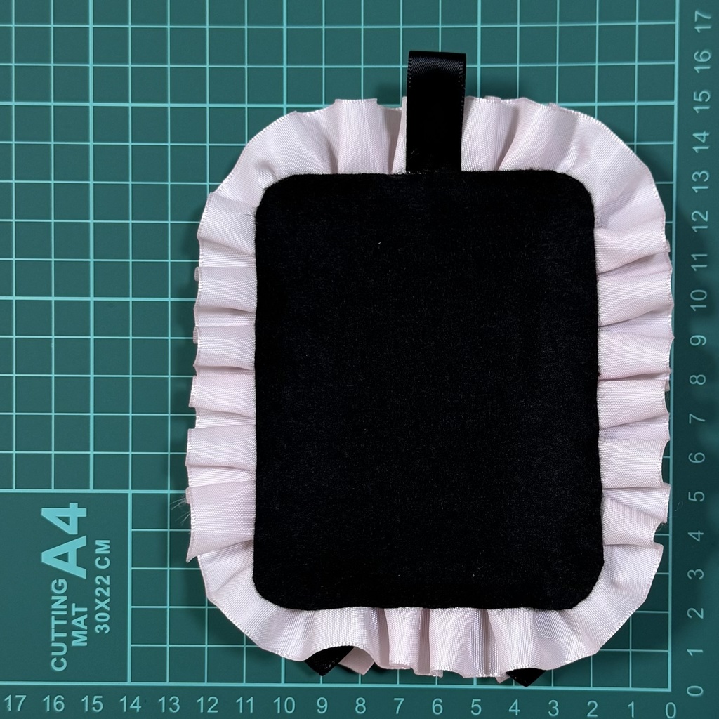 硬質ケース デコケース ピンク ブラック リボン 推し活