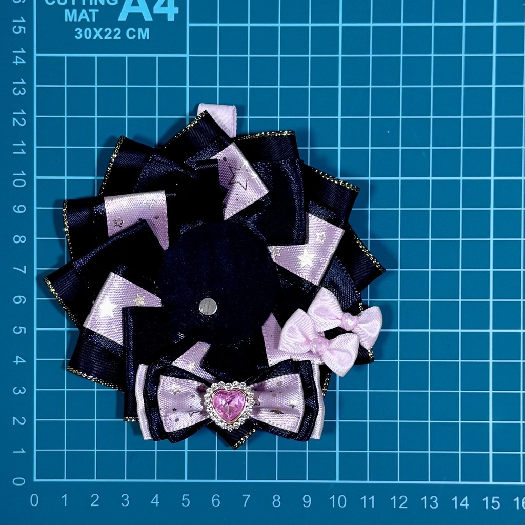 ロゼット 痛ロゼット ピンク ブラック 星柄 推し活