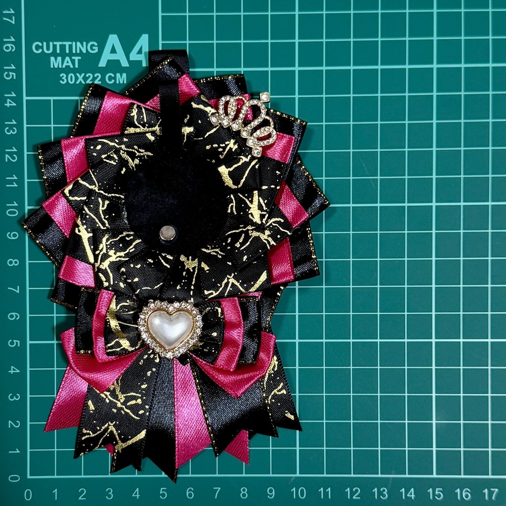 痛ロゼット ロゼット ピンク ブラック 王冠