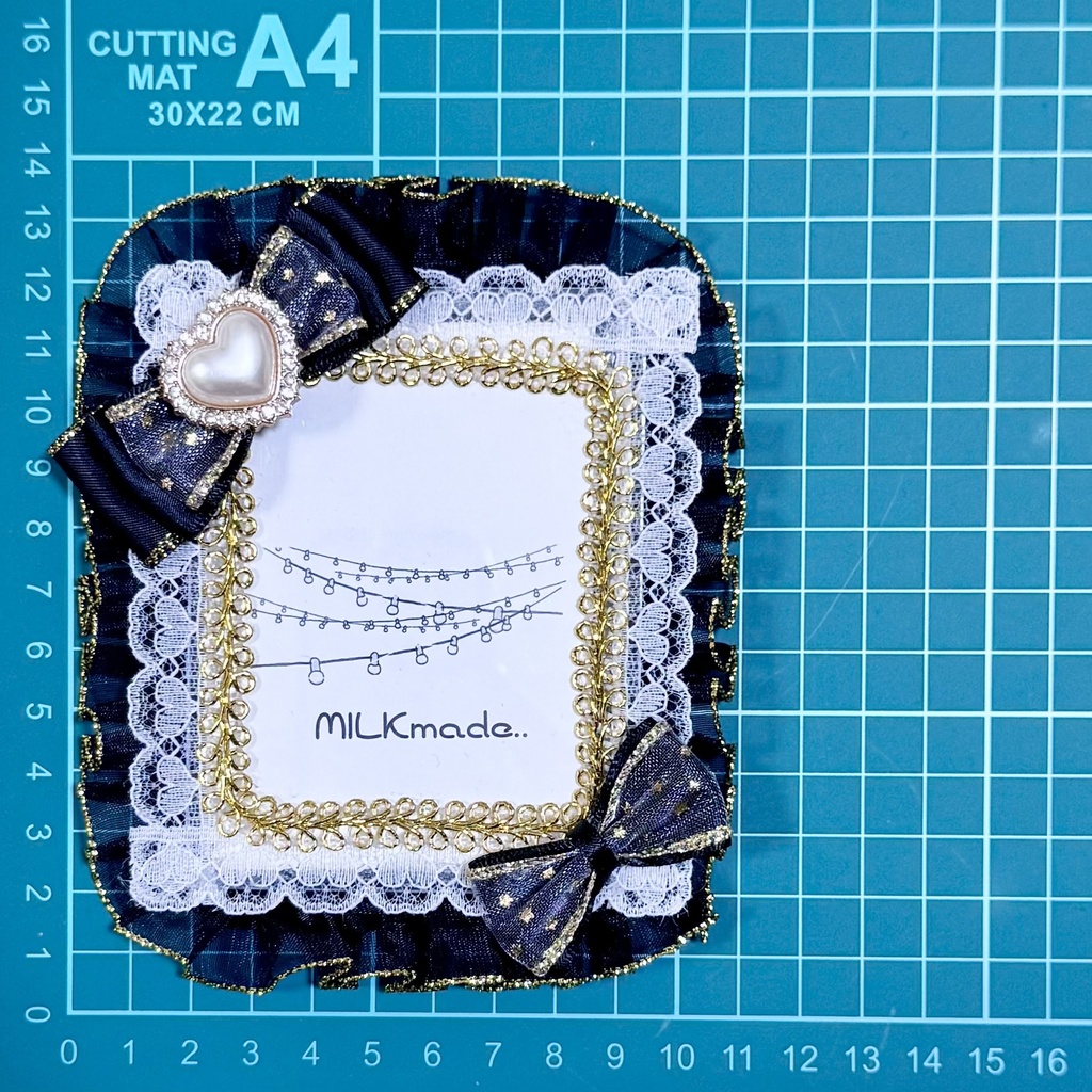 痛硬貨ケース 硬貨ケース チェキケース ブラック 星柄 リボン 推し活